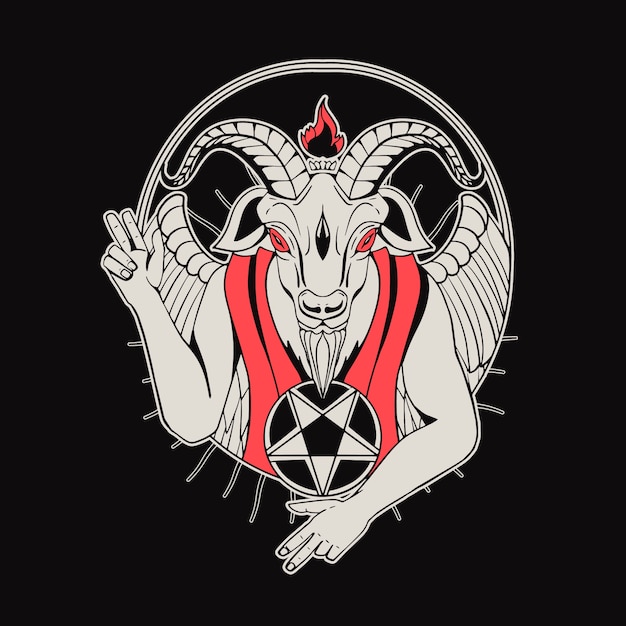 baphomet fingers down hand sign